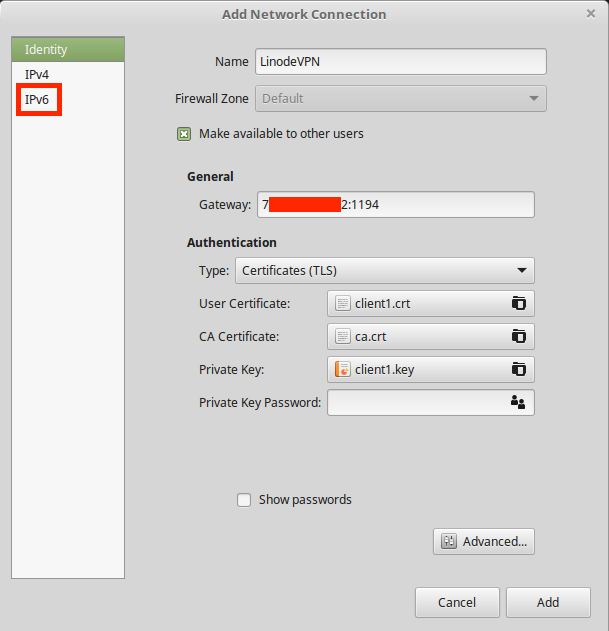 NetworkManager OpenVPN